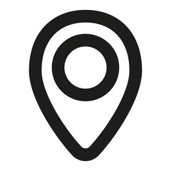 Map pointer or goal icon on white background. Vector illustration. EPS 10.