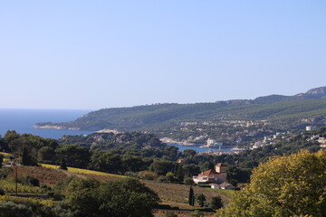 Vue d'ensemble de la ville, ville de Cassis, département des Bouches du Rhône, France
