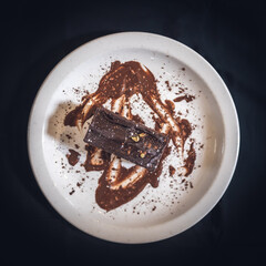 chocolate cake on a plate