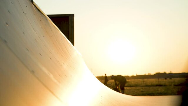 skaters in half pipe slow motion