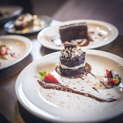 chocolate cake on a plate