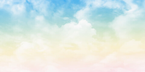 Pastel sky with cloud