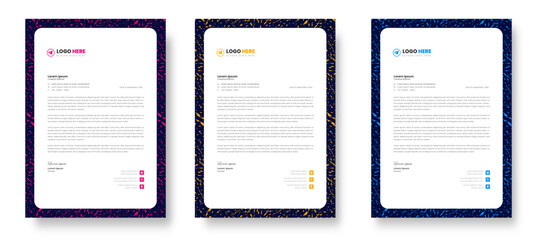 letterhead corporate official minimal design. corporate modern creative abstract professional informative letterhead design. letter head design.