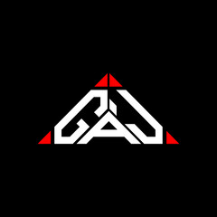 GAJ letter logo creative design with vector graphic, GAJ simple and modern logo. © MdAminul
