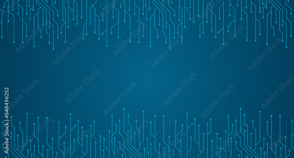 Poster circuit board electronics digital technology banner. abstract technology background. tech futuristic