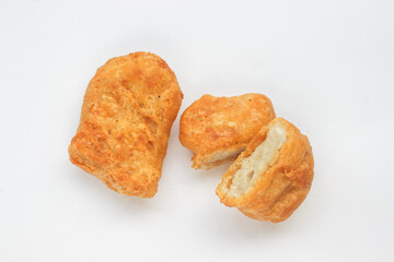 Chicken nuggets isolated on white background