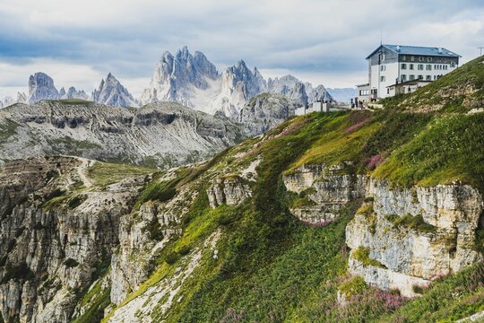 Beautiful landscape of famous range of mountains in Dolomites, Italy