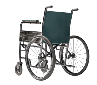 wheelchair isolated.  Transport chair in case of illness, injury, or disability, medical support equipment. on white background. Clipping path included. - Powered by Adobe