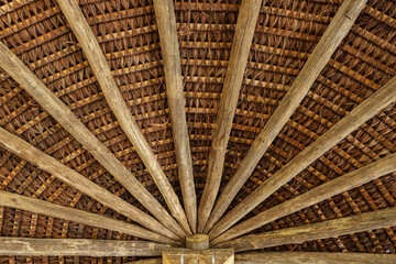 Structure of a roof with piassava