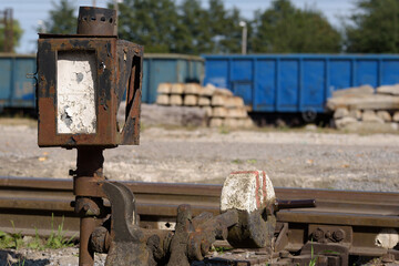 
MANUAL RAILWAY SWITH - Old classic railroad siding infrastructure
