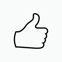 Thumb Icon. Symbol : Agree or Like - Vector.     