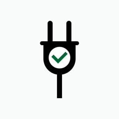 Obraz premium Plug Icon - Vector Sign and Symbol for Design, Presentation, Website or Apps Elements. 