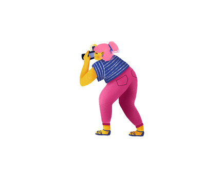 Mujer tomando una foto