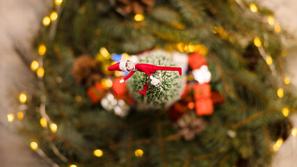 Elf on top of Christmas Tree 
