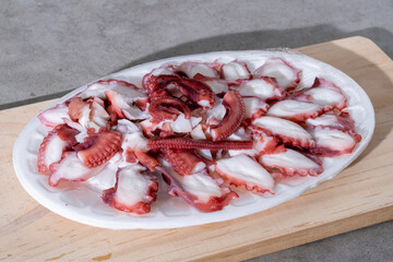 Delicious lightly boiled octopus dish