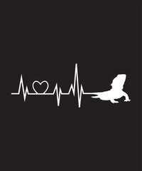 Heartbeat dragon, Vector Artwork, T-shirt Design Idea, Typography Design, Artwork 