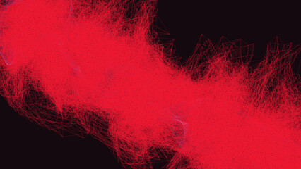 Splash of powder on black background. red powder explosion isolated on black background