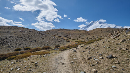 Two hikers in Markha valley, Ladakh
