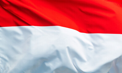 Close up of Indonesia flag background