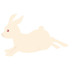 飛び跳ねるうさぎのイラスト素材
