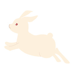 飛び跳ねるうさぎのイラスト素材