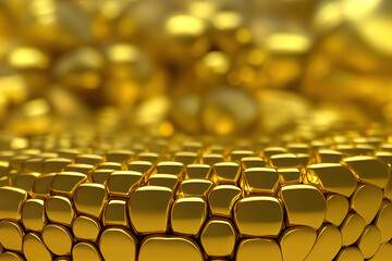 Obraz premium Geometric gold background. Ai render.