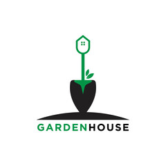 Garden house logo design template