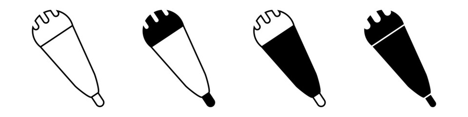 Microphone vector icon set. audio illustration sign collection. broadcast symbol on white background.