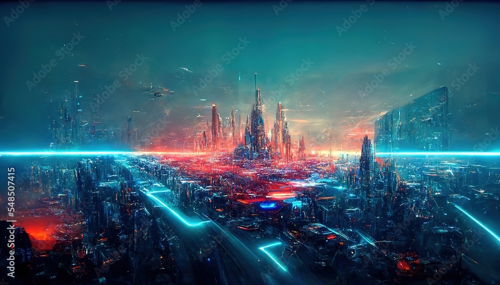 Poster abstract futuristic background of computer glowing technology sci fi frame hud ui blue futuristic sc