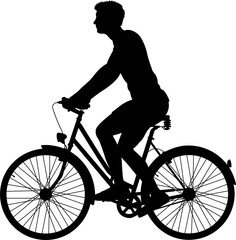 Obraz premium Bike Cyclist Riding Bicycle Silhouette