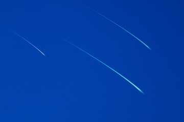 Meteor and Stars Universe background.meteorite fall asteroid comet in the starry sky.