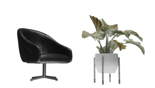 Armchair and tropical plant pack
