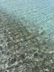 Azure transparent sea surface, sea water background