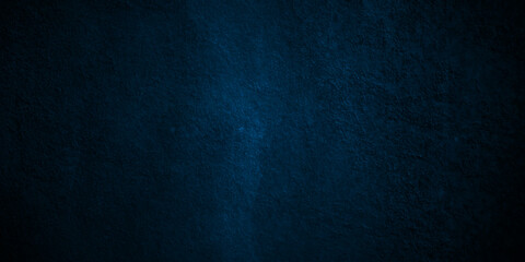 Black and blue stone concrete grunge wall texture and backdrop background anthracite panorama. Panorama dark black or blue slate background or texture.	
