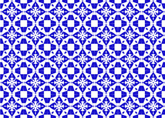 seamless pattern blue and white background . 