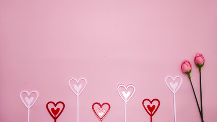 Pink background with girly concept for love, or valentine's theme