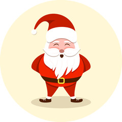 Santa Claus wishes Merry Christmas