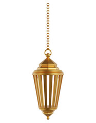 Oriental holidays decoration light lantern Ramadan Kareem, lamps with golden Arabian ornament, the invitation for the Muslim holy month,3d illustration.
