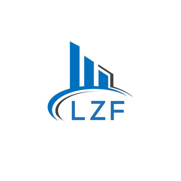 LZF letter logo. LZF blue image. LZF Monogram logo design for entrepreneur and business. LZF best icon.	
