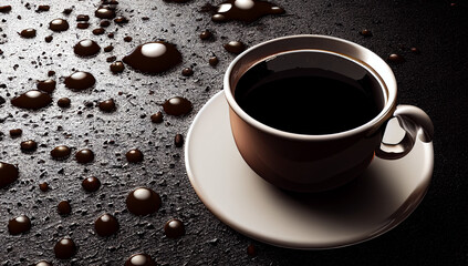 Obraz na płótnie Canvas Cup of coffee wallpaper 3D-Illustration