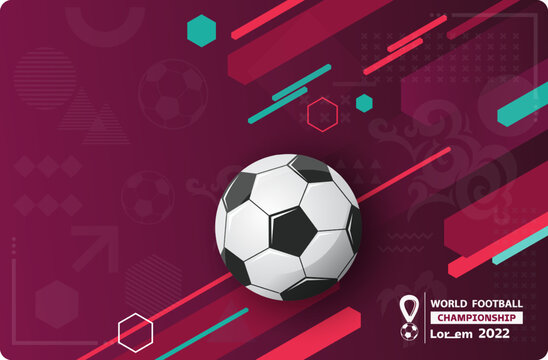 Football Tournament and Football Cup in arabic calligraphy Background Design Template, qatar
arabic text mean: "world football championship"