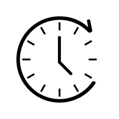 Clock icon vector. The passage of time icon 