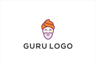 Guru Logo Design Vector Template