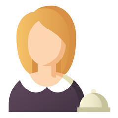 Receptionist flat design style icon
