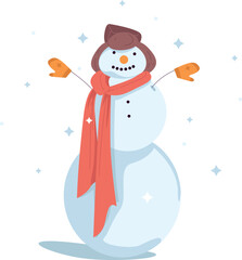 Christmas tree in decorations. Vector illustration