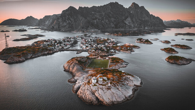 Football Pitch in Henningsv&aelig;r, Norway 