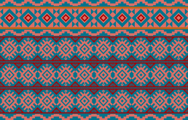 Geometric ethnic pattern collection designs bright colors. Vector seamless fabric or home wallpaper. Pattern colorful for background, carpet, clothing, wrapping, batik, illustration, embroidery style.