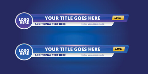 Obraz premium Professional Broadcast Lower third Design Template 