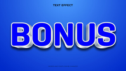editable 3d style blue text effect, silver text effect template