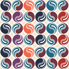 Circles illusion seamless pattern. For print, fashion design, wrapping wallpaper
